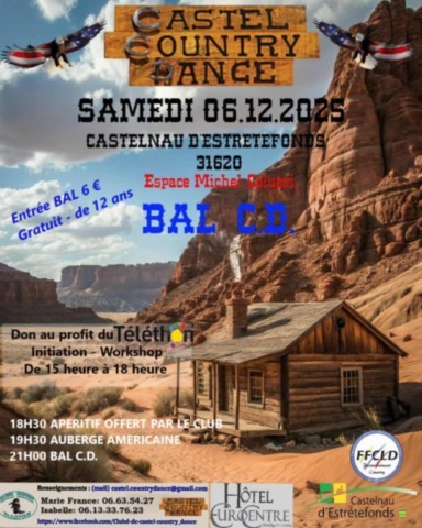 CASTELNAU D’ESTRETEFONDS : Country le 6/12