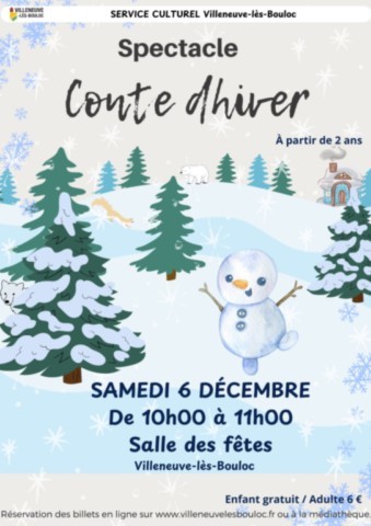 VILLENEUVE LES BOULOC : Conte le 6/12