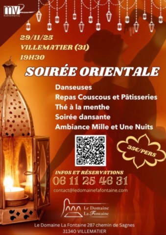 VILLEMATIER : Soirée orientale le 29/11