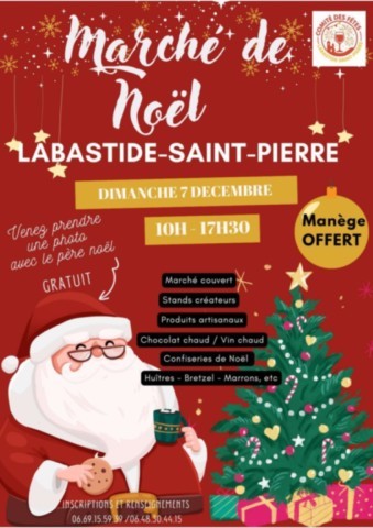 LABASTIDE ST PIERRE : Marché de Noël le 7/12