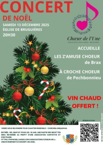 BRUGUIERES : Concert le 13/12