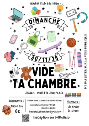 LABASTIDE ST PIERRE : Vide ta chambre le 30/11