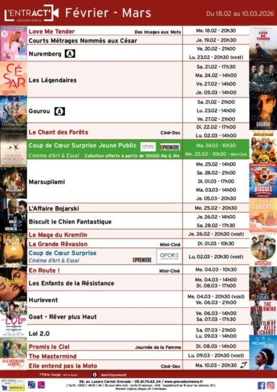 CINÈMA  À GRENADE SUR GARONNE