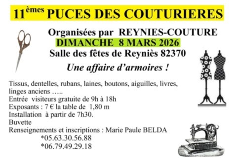 REYNIES : Puces des couturières le 8/3