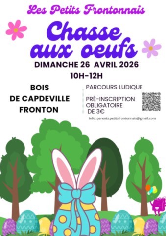 FRONTON : Chasse aux œufs le 26/4
