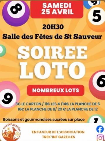 ST SAUVEUR : Loto le 25/4