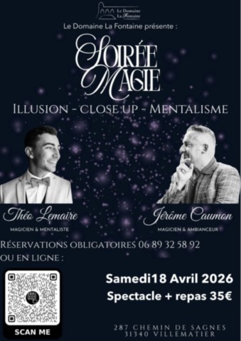 VILLEMATIER : Soirée magie le 18/4