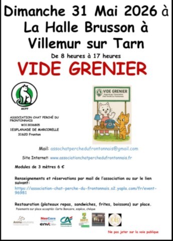 VILLEMUR : Vide-greniers le 31/5