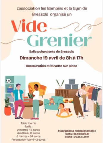 BRESSOLS : Vide-greniers le 19/4