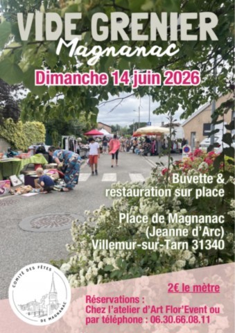 VILLEMUR Magnanac : Vide-greniers le 14/6