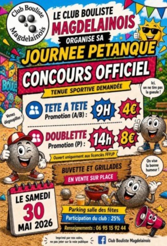 LA MAGDELAINE sur TARN : Pétanque le 30/5