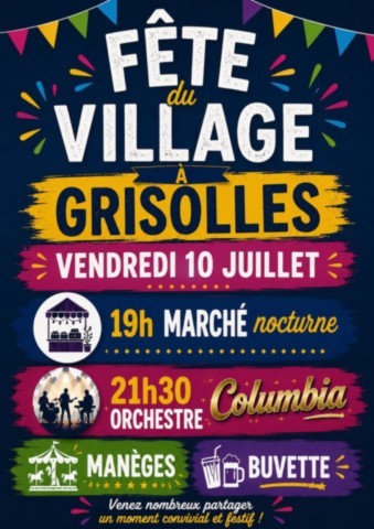 GRISOLLES : Fête du village le 10/7