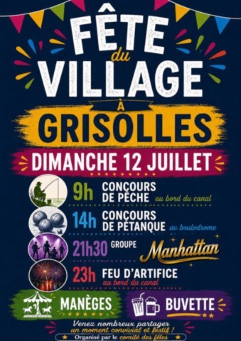 GRISOLLES : Fête du village le12/7