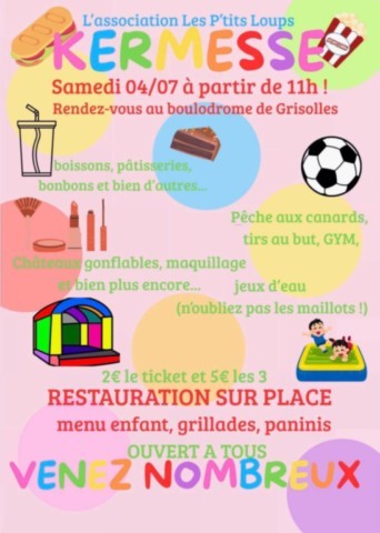 GRISOLLES : Kermesse le 4/7