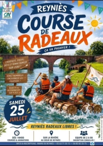 REYNIES : Course de radeaux le 25/7