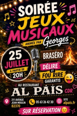LABASTIDE : Jeux musicaux le 25/7