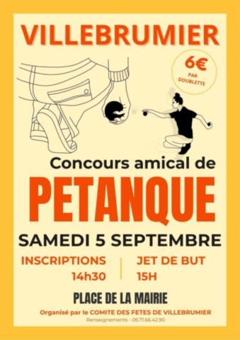 VILLEBRUMIER : Pétanque le 5/9