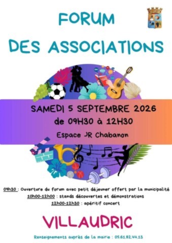 VILLAUDRIC : Forum des Associations le 5/9
