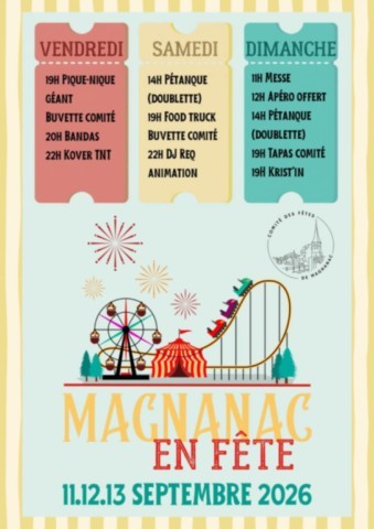 VILLEMUR Magnanac en fête les 11, 12 et 13/9