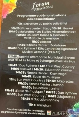 VILLEMUR sur TARN : Forum le 30/8