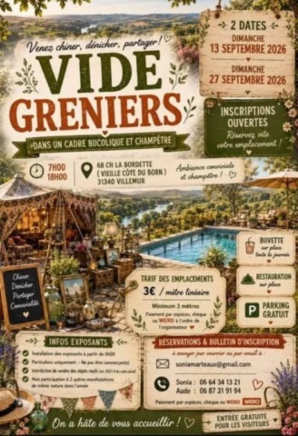VILLEMUR : Vide-greniers le 13/9