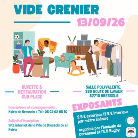 BRESSOLS : Vide-greniers le 13/9