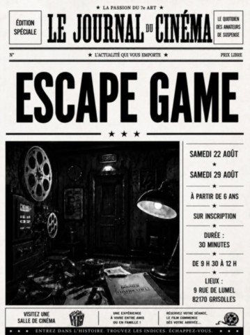 GRISOLLES : Escape Game les 22 et 29/8