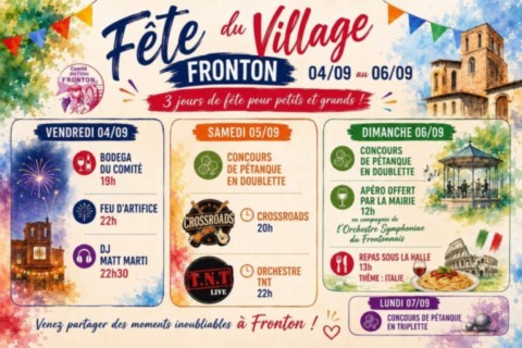 FRONTON en fête du 4 au 6/9