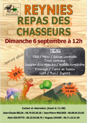 REYNIES : Repas le 6/9
