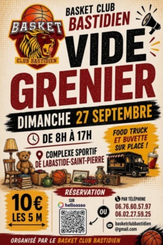 LABASTIDE ST PIERRE :Vide-greniers le 27/9