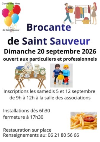 ST SAUVEUR : Brocante le 20/9