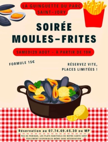 ST JORY : Moules frites le 29/8