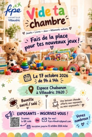 VILLAUDRIC : Vide ta chambre le 17/9