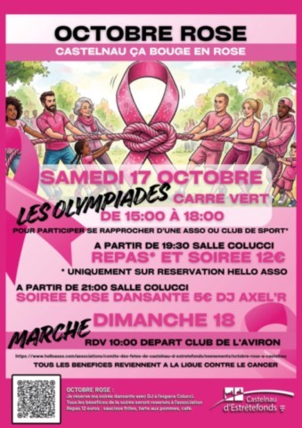 CASTELNAU : Octobre rose les 17 et 18/10