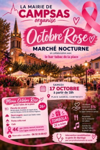 Campsas : Octobre rose le 17/10