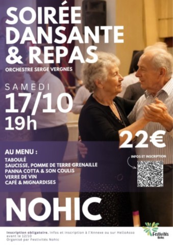 NOHIC : Soirée dansante le 17/10