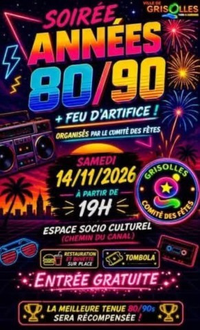 GRISOLLES : Soirée années 80/90 le 14/11