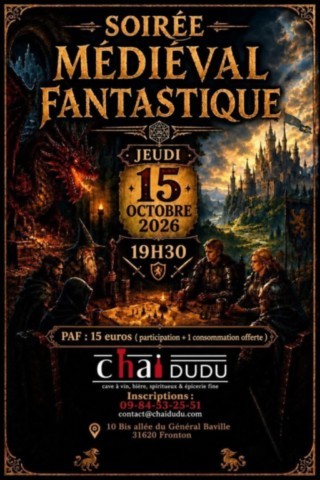 FRONTON : Soirée médiévale le 15/10