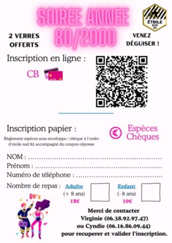 ORGUEIL : Soirée année 80 le 28/2