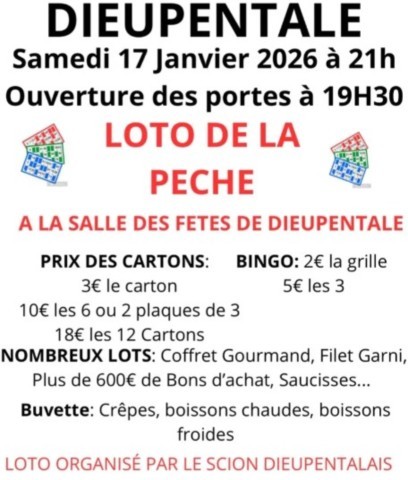 DIEUPENTALE : Loto le 17/1