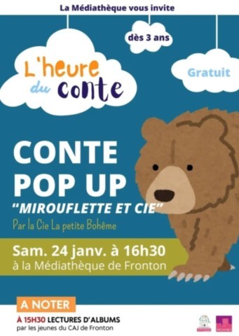 FRONTON : l'heure du conte le 24/1