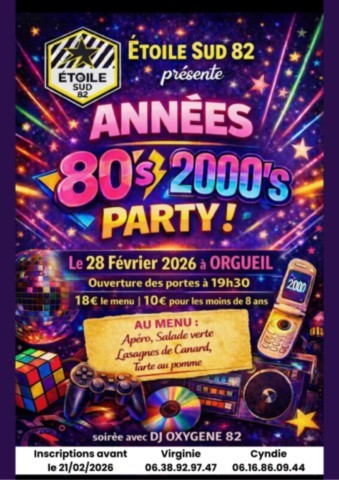 ORGUEIL : Soirée année 80 le 28/2