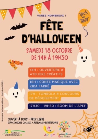 CASTELNAU D’ESTRETEFONDS : Halloween le 18/10