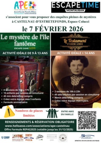 CASTELNAU D’ESTRETEFONDS : Escape time le 7/2