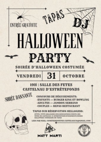 CASTELNAU D’ESTRETEFONDS : Halloween le 31/10