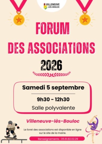 VILLENEUVE LES BOULOC : Forum le 5/9