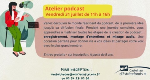 CASTELNAU : Atelier podcast le 31/7