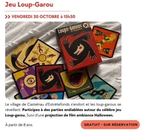 CASTELNAU : Jeu Loup-garou le 30/10