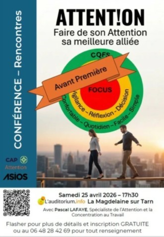 LA MAGDELAINE sur TARN : Conférence le 25/4