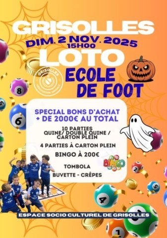 GRISOLLES : Loto des footeux Grisollais le 2/11